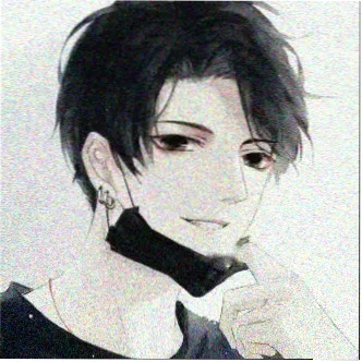 声优访谈条目头像插画，录音棚深夜人物
